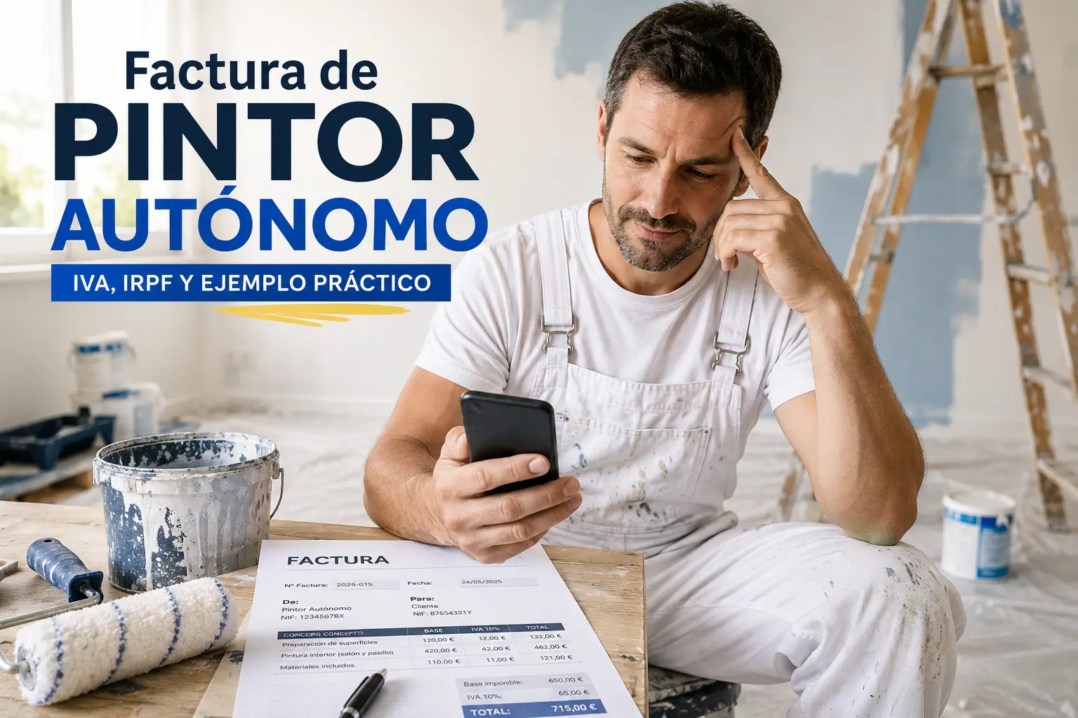 Cómo hacer facturas si eres pintor autónomo en 2026: guía práctica con Verifactu